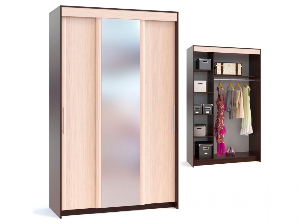 Шкаф-купе Контур ШР-156.2 с зеркалом