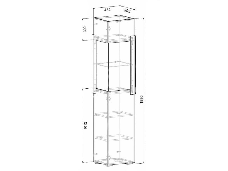 Шкаф-витрина Куба