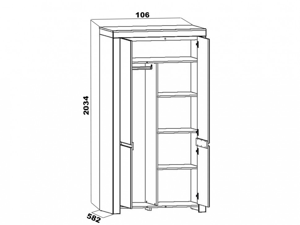 Распашной шкаф Таурус