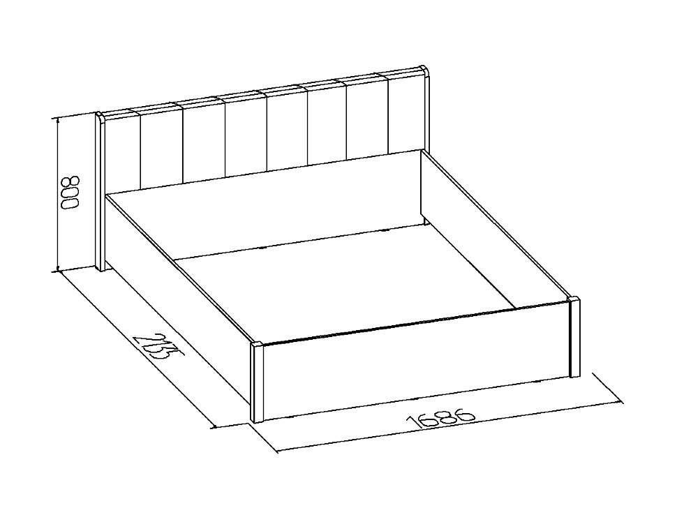 Двуспальная кровать Кровать Амели