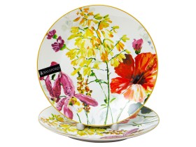 Набор тарелок Акварельный букет 2 предмета