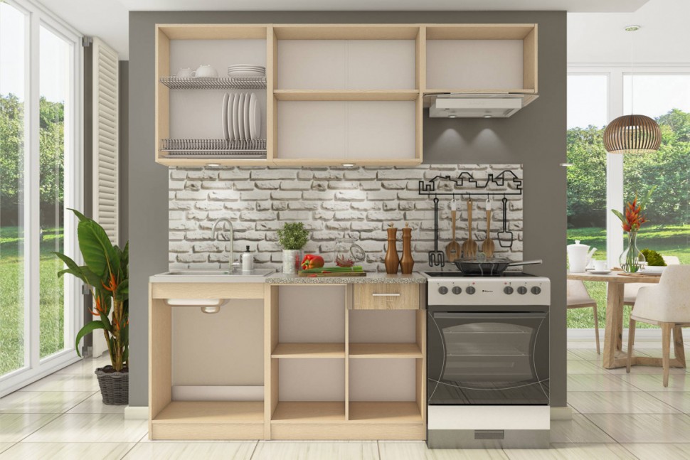 Прямой кухонный гарнитур СТЛ.094.00