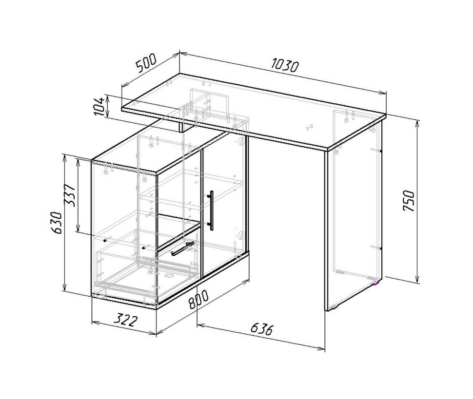 Письменный стол Стол Слим-3 / Слим-4