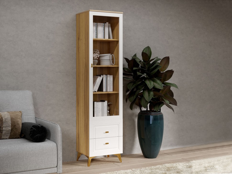 Шкаф-витрина Вега Сапфир 1 дверь