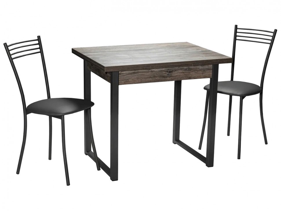 Обеденная группа Стол Алан + Стул Хлоя, 2шт.