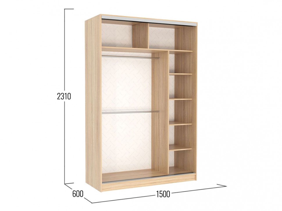 Шкаф-купе Колорадо 4 Маки