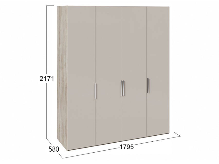 Распашной шкаф Шкаф 4 дв Эмбер