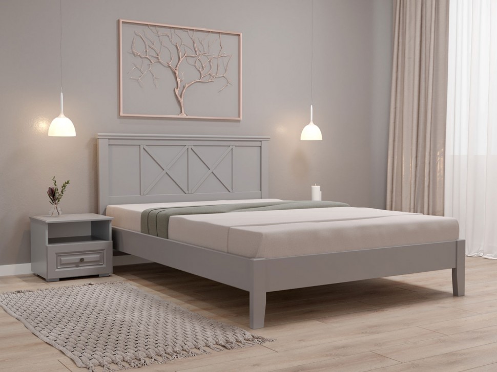 Двуспальная кровать Массив Сосны Альта