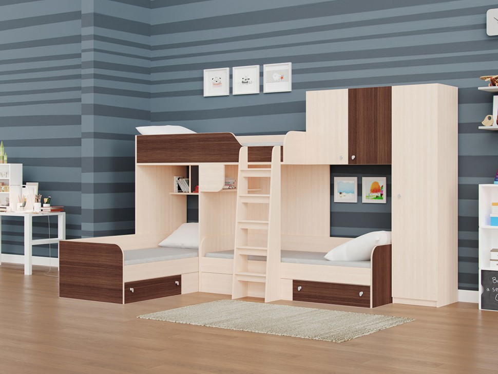 Двухъярусная кровать Трио