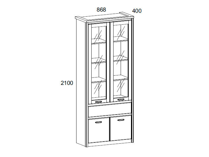Шкаф-витрина Джаз