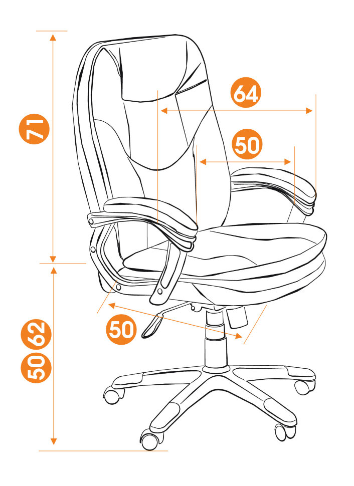 Кресло руководителя из экокожи COMFORT