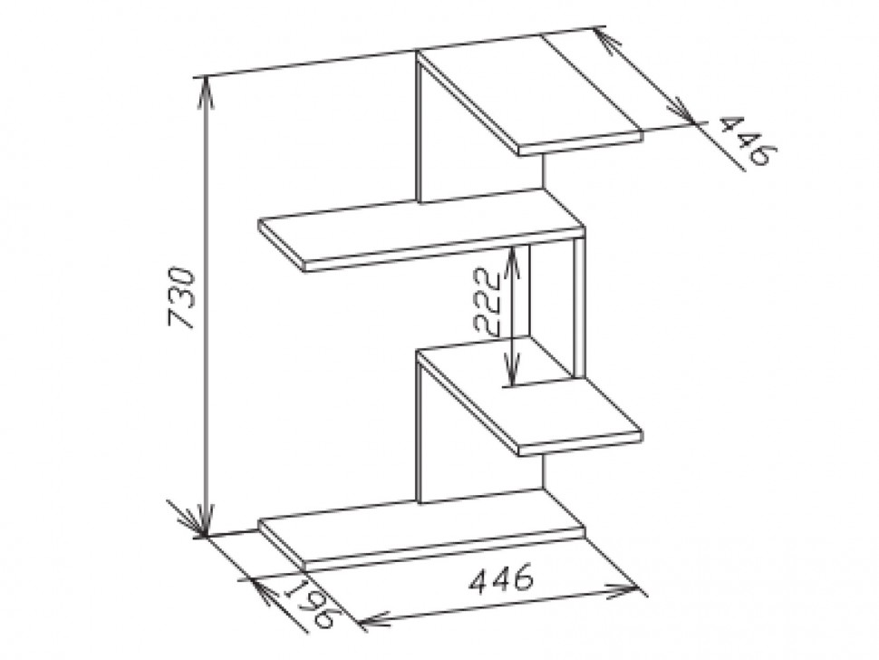 Настенная полка ПК-7